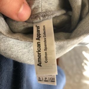 American Apparel turtleneck bodysuit, heather gray